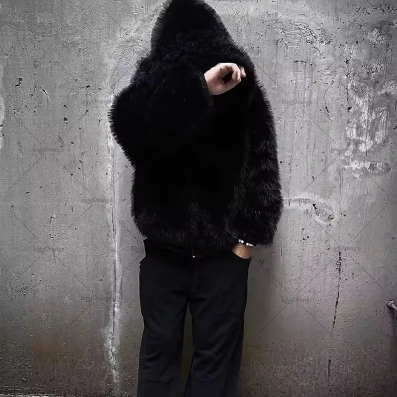 Black Harajuku Gothic Streetwear Vintage Oversized Zipper Hoodie Women Y2K New Retro Hip Hop Fashion Casual Loose Sweatshirt Men