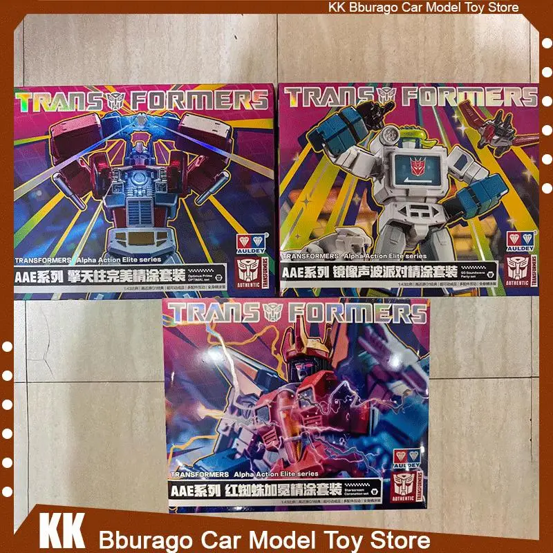 

AULDEY AAE Series Transformable G1 Optimus Prime Soundwave Starscream Action Figures Toys with Accessories Set Collectible Gifts