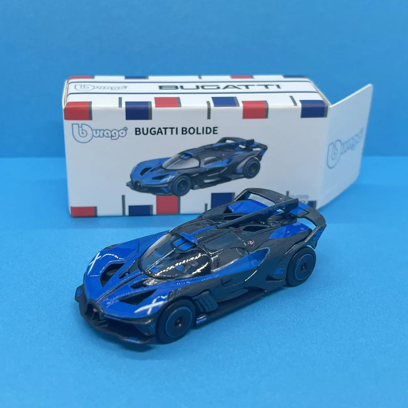 Bburago1:64 Flying Fire Meteor Bugatti Bolide Моделирование сплава Модель автомобиля Суперкар Игрушки для мальчиков