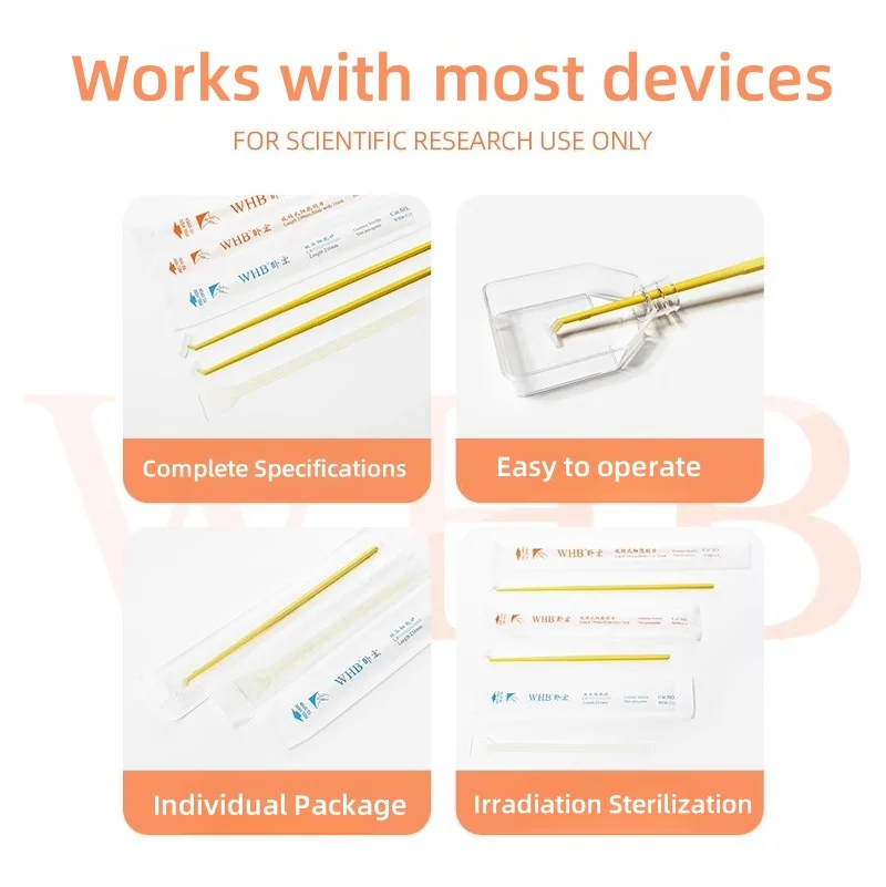 WHB Cell Scrapers Cell Blades 21cm 23cm 29cm Sterile Cell Spatula Rotatable disposable Plastic Cell Scraper For Bio Lab Tools