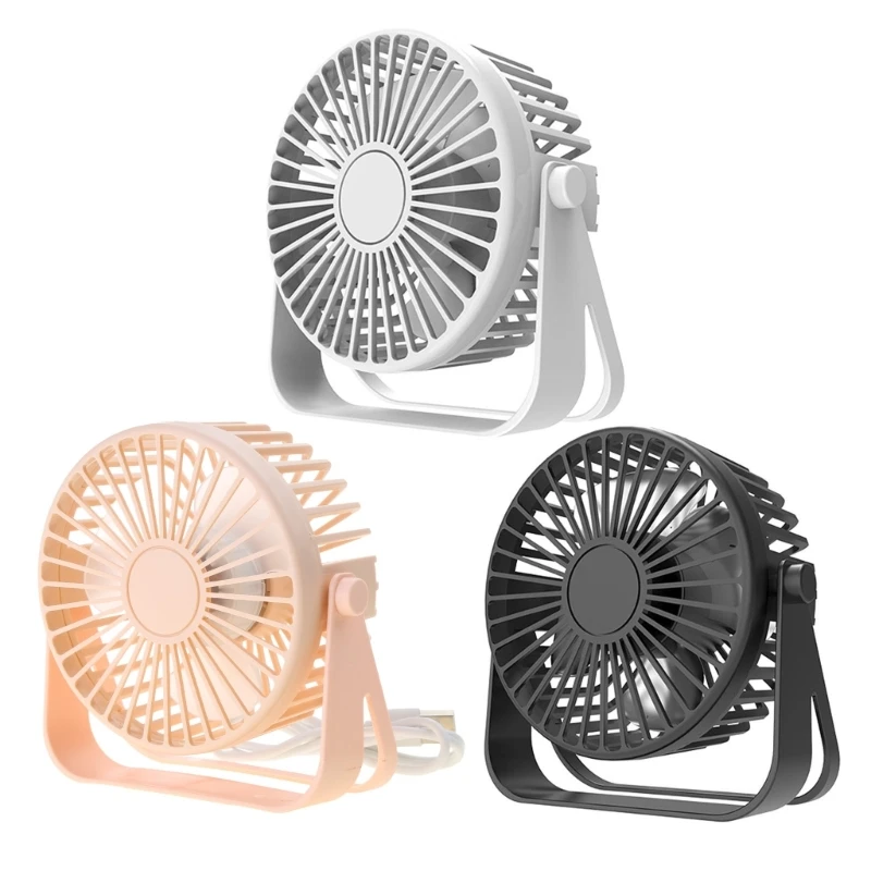 

Portable Fan USB Desk Fan Table Strong Airflows Quiet Operations 3 Speed Wind 360° Rotatable Standing Fan for Room