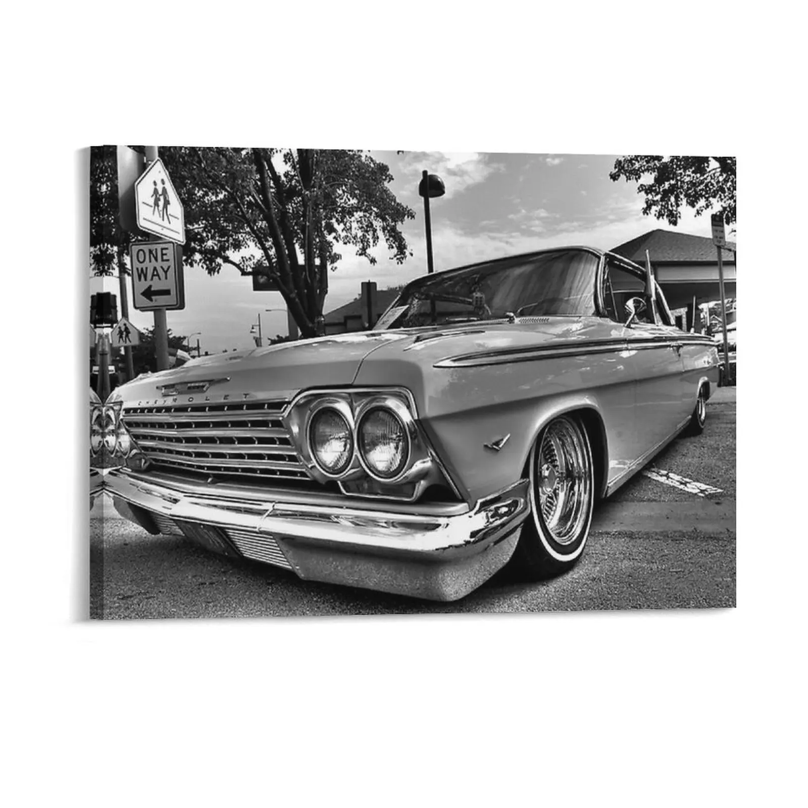 impala-lowrider-Холст-Картины-Настенный-Декор-Печать-Кино-Гостиная-Клуб-Бар-Оловянная-Вывеска-Плакаты