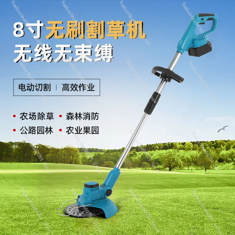 Electric Lawn Mower, Cordless Powerful Grass Cutter, Lightweight for Home Garden Use
