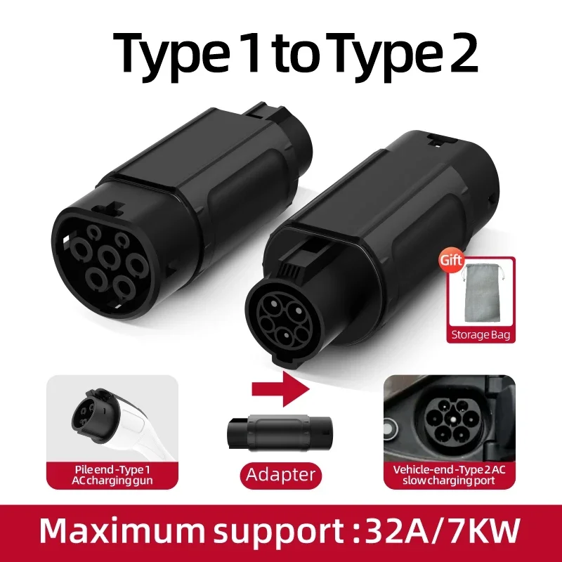 

ROMADA 32A 7KW EV Charger Adaptor SAE J1772 Type1 to GBT20234 Type2 Tesla NACS Electric Vehicle Connector for Charging