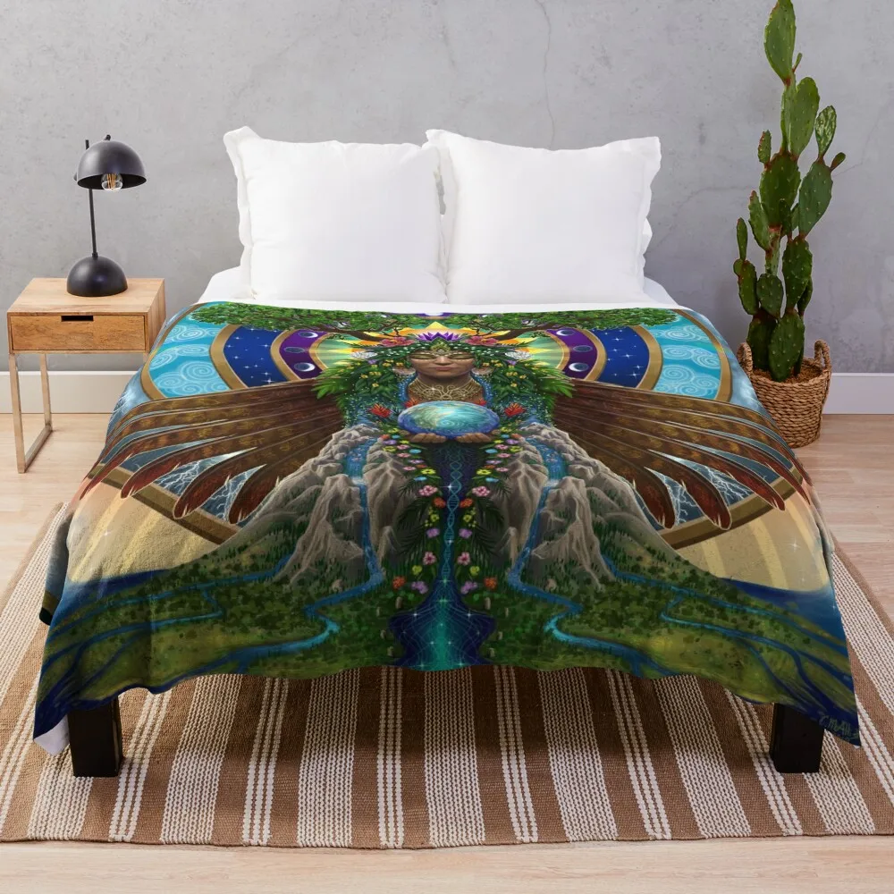 

Gaia: Sacred System Throw Blanket Soft Luxury Extra Large Throw Beautifuls Blankets