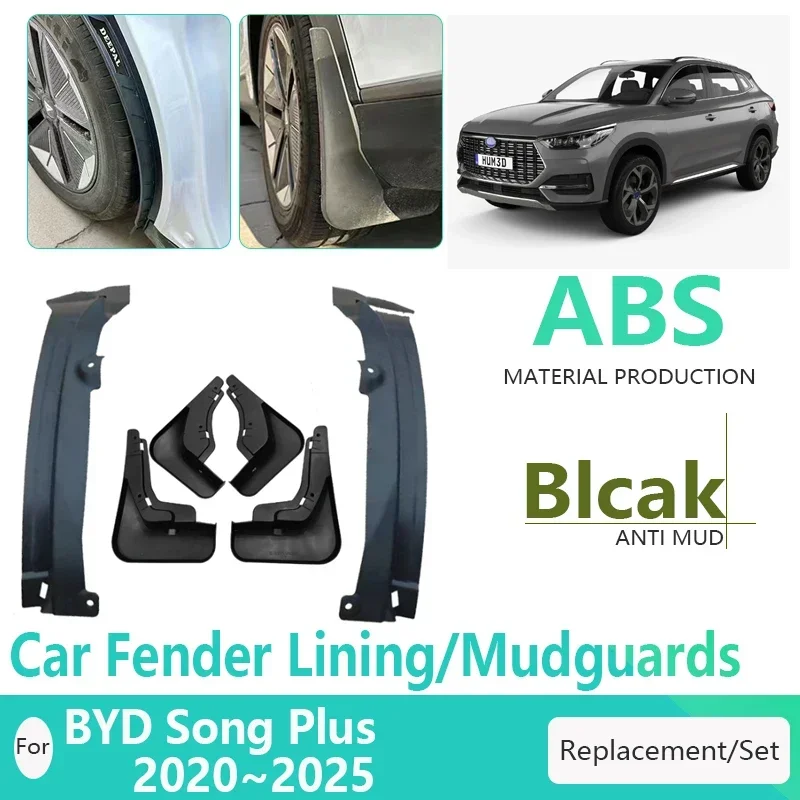 

Car Mud Guards For BYD Song Plus 2020 2021 2022 2023 2024 2025 Black Mudguards Mudflaps Black Door Fender Wheel Auto Accessories