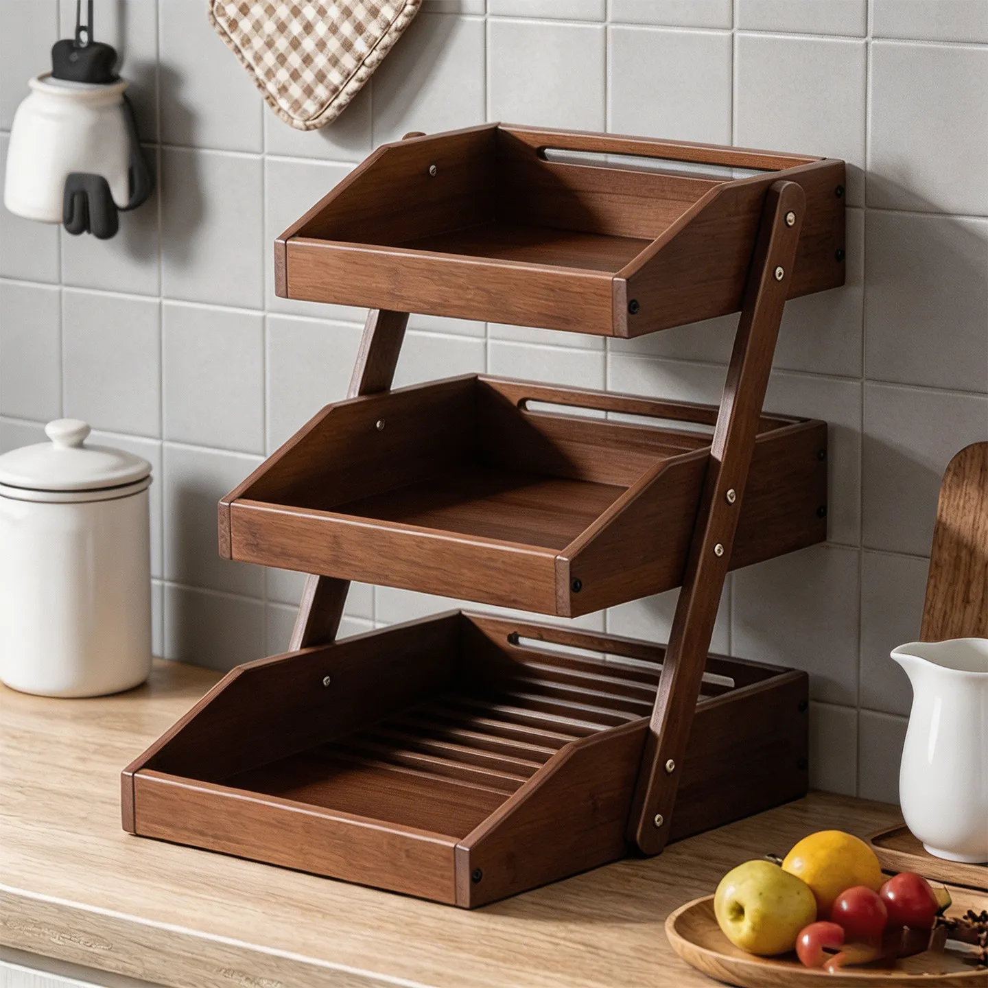 YFY Storage Essential, Vegetable and Ingredient Organizer Rack, Kitchen Ginger and Garlic Storage Rack, Multifunctional Rack