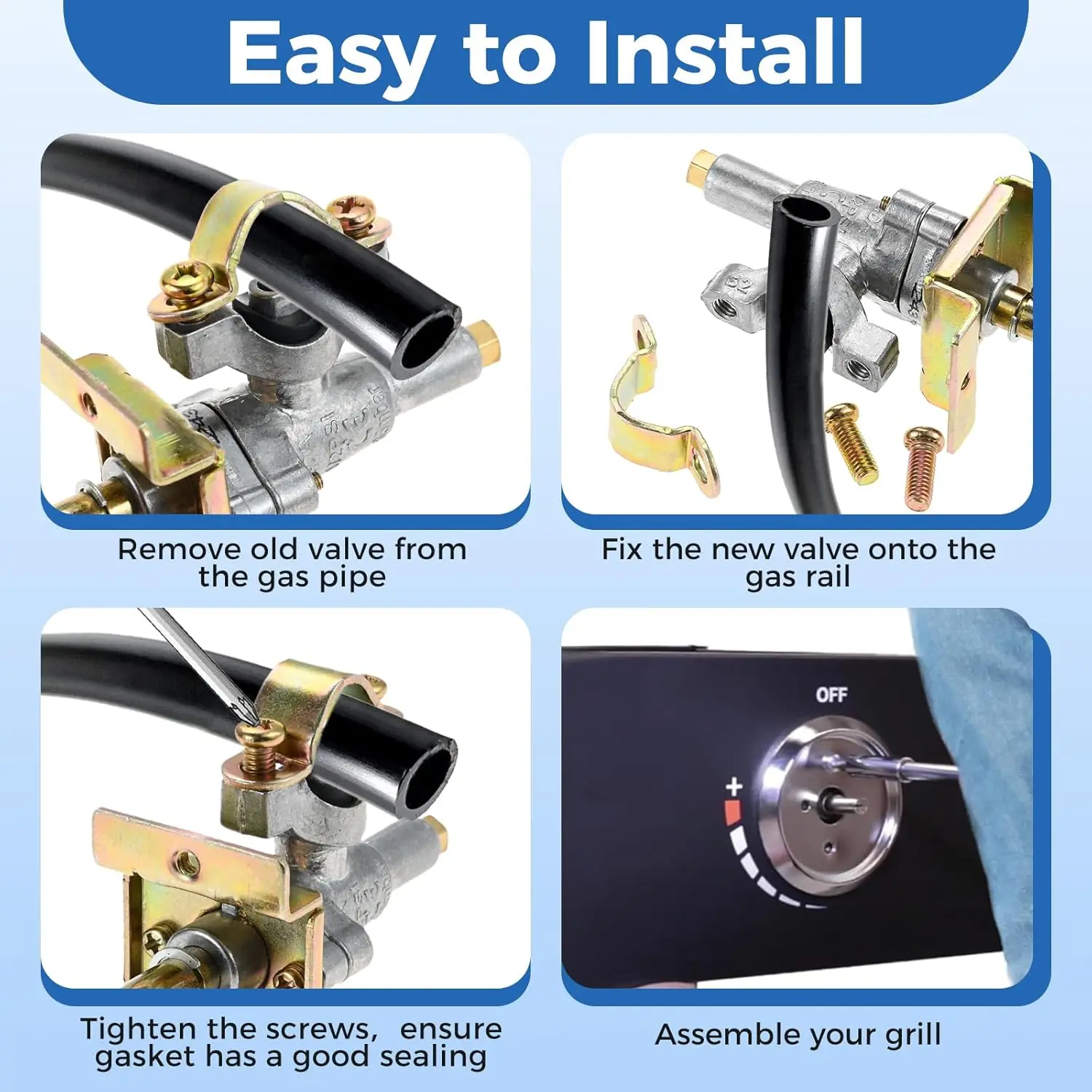 

2 шт. запасная часть регулирующего клапана горелки газовой сковороды для Blackstone 36 дюймов 1554 1565 1836 1866 4-горелая пропановая решетка с плоской вершиной