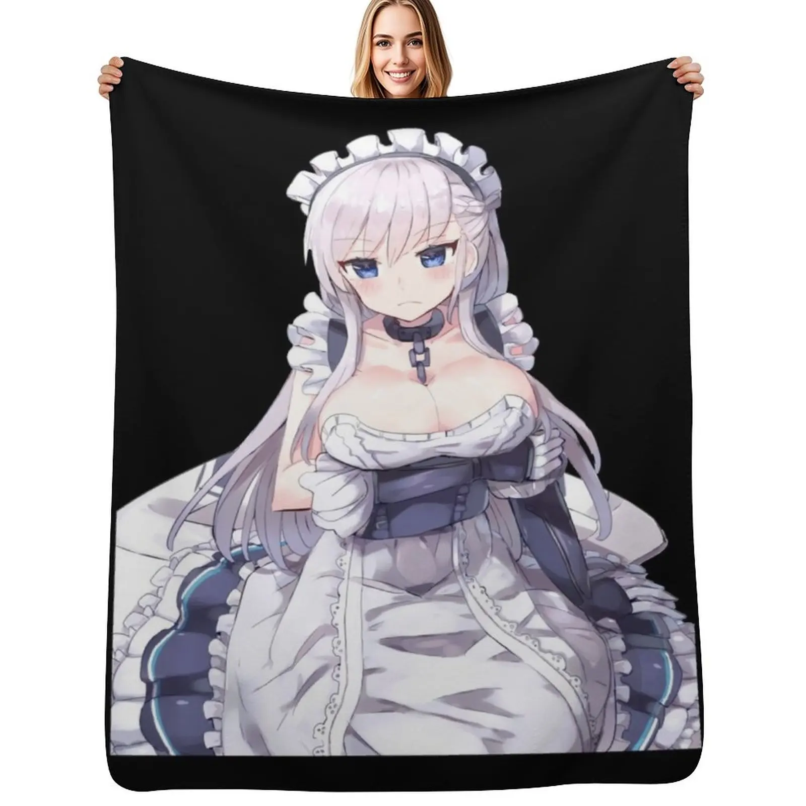 

Azur Lane Belfast Throw Blanket Shaggy Plaid on the sofa Loose Decorative Beds Blankets