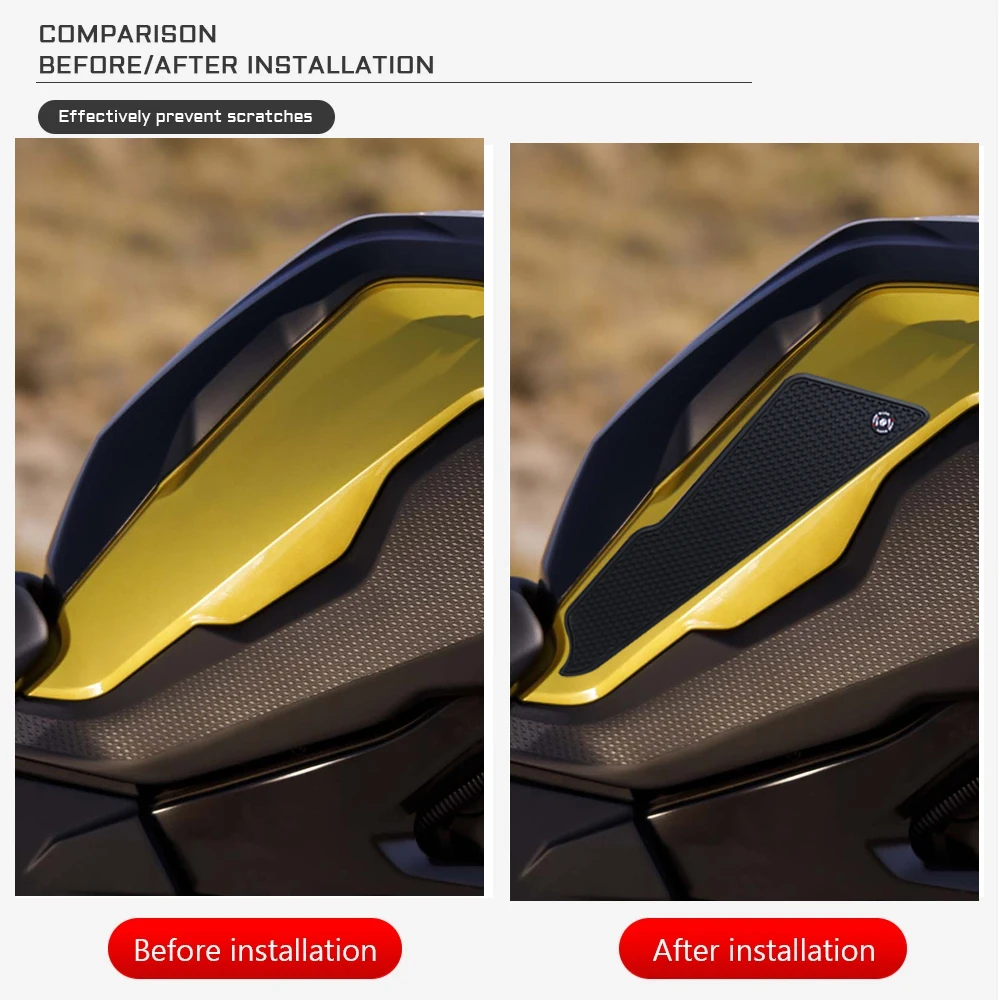 وسادة خزان ملحقات الدراجة النارية وسادة خزان الوقود لسيارات BMW F750GS F850GS F750 F850 GS 2017 - خزان الوقود الجانبي غير القابل للانزلاق وسادة مقاومة للماء #2