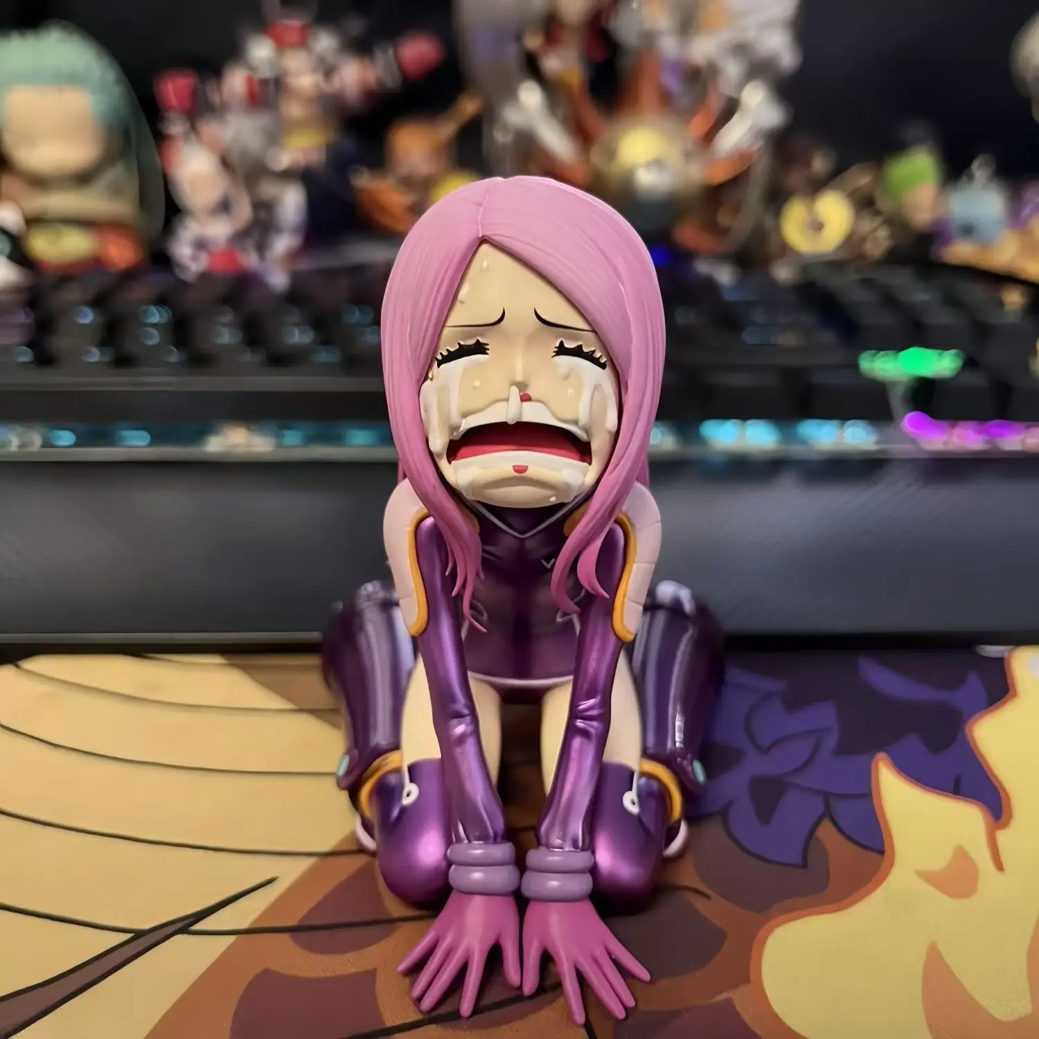 12cm Anime One Piece Figure Crying Jewelry Bonney Action Figures Egg Tip Island Pvc Collection Model Statue Toys Doll Kids Gifts