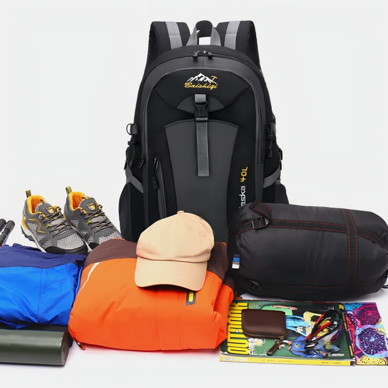 Nova Mochila Masculina de Nylon Impermeável Casual para Viagem ao Ar Livre, Mochila Feminina para Caminhada, Camping e Montanhismo, Bolsas Esportivas Juvenis