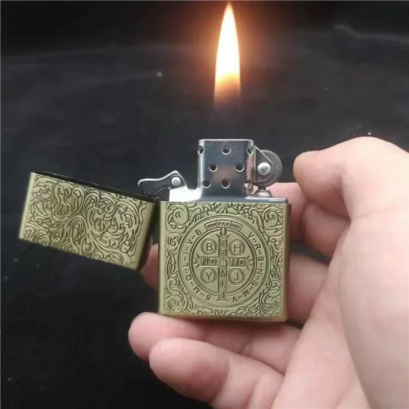 ZORRO Versized Kerosene Lighter Metal Personality Constantine Creative Heavy Armor oil lighter with Gift Box