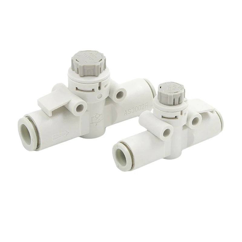 AFR Brand Pneumatic Pipeline Speed Control Valve AS1002F/2002F/2052F/3002F Graduated Pipeline Throttle Valve Fitting AS1002FS
