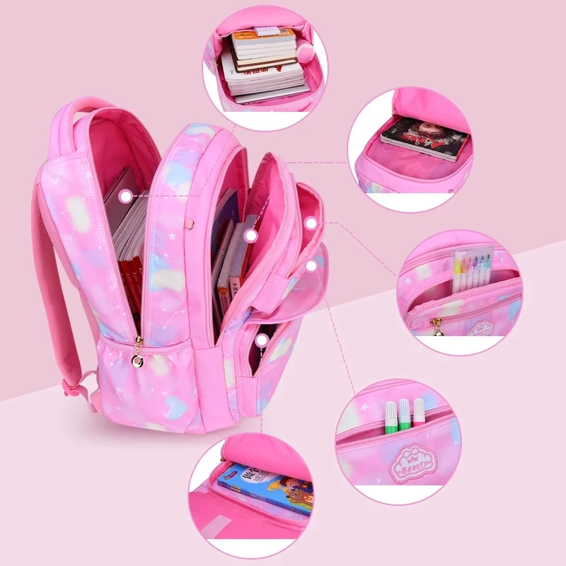 Backpack School Bag Class Schoolbag For Teenagers Children Girl Waterproof Child Kid Pink Cute Kindergarten Garden Kawaii Kinder