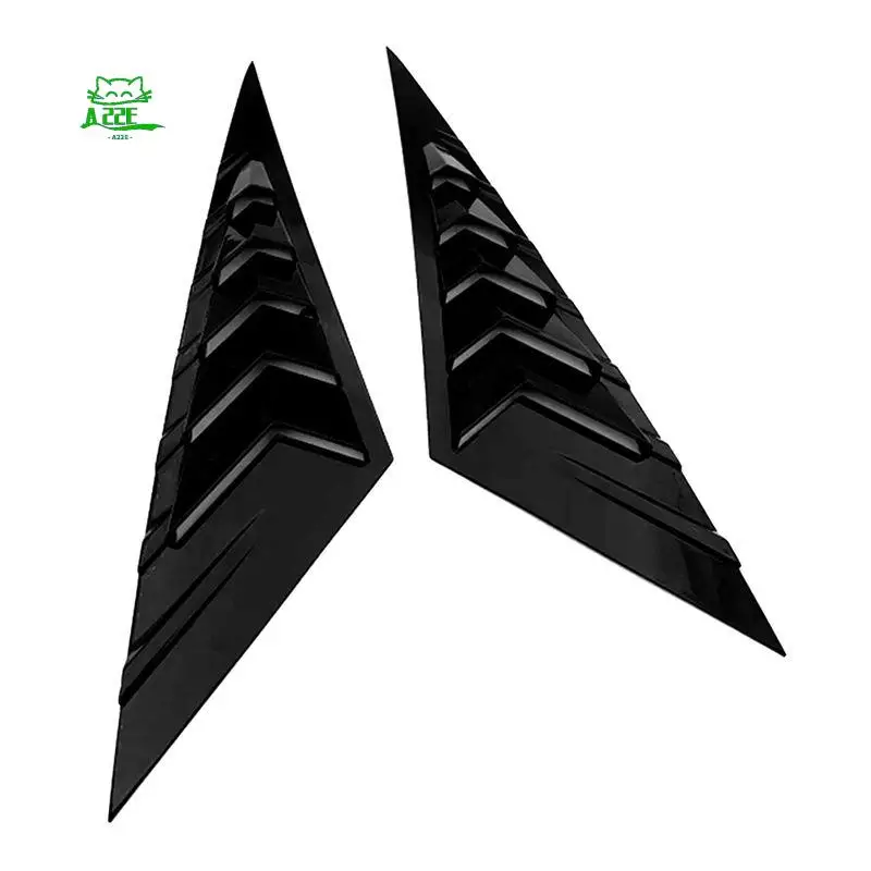 A22E-Gloss Black Rear Side Vent Quarter Window Louver Shutter Cover Trim Parts Accessories For Elantra 2021 2022 2023