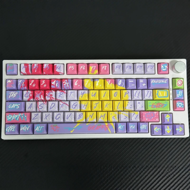 

Graffiti keycaps customized original factory height PBT five-sided sublimation 141 small full set