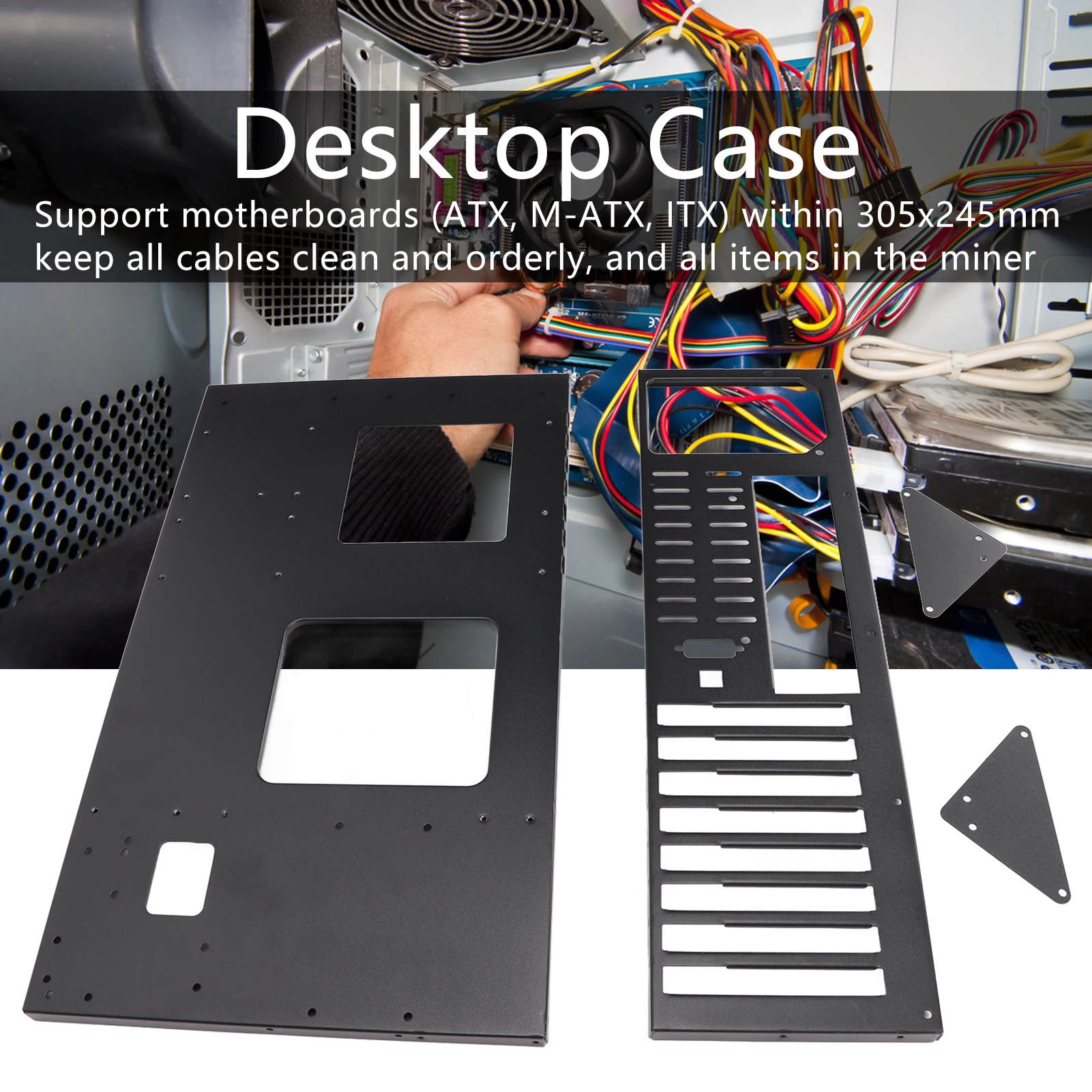 

Case Rack for Motherboards Widely Body Heat Dissipation Design Open Chassis Mining Machine Within 305x245mm Motherboard Chassis