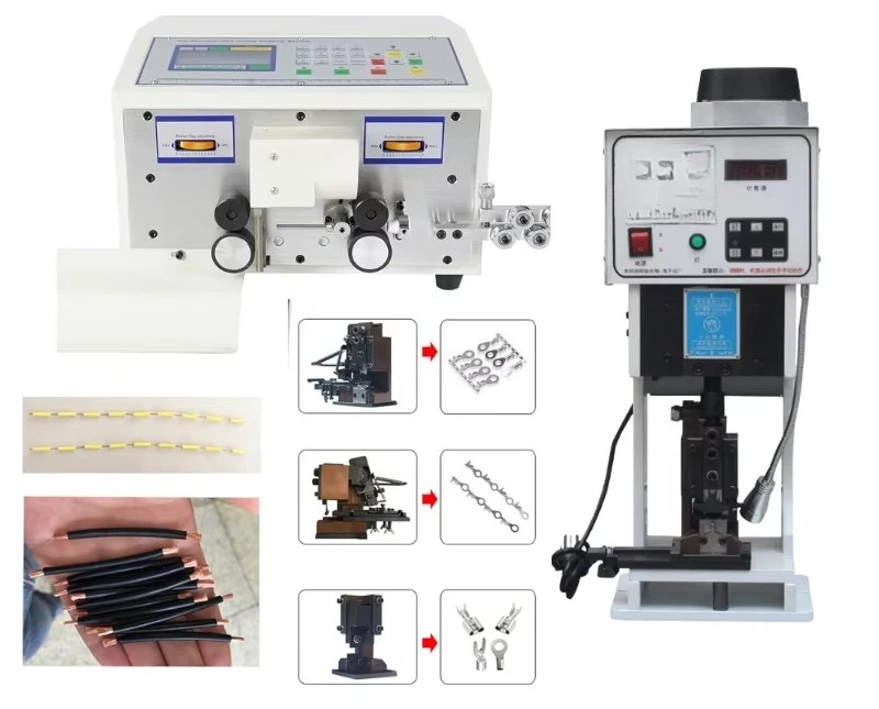 Machine 1.5T & 2.0T and Wire Stripping & Cutting Integrated Machine 608C for Computer Cables LY High-Speed ​​Terminal Crimping