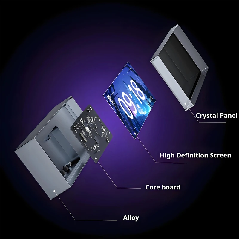 RGB الكم ساعة ضوء الليل الذكية IPS APP التحكم شاشة عرض ملونة لتقوم بها بنفسك الألعاب سطح المكتب مصباح للتحكم في تطبيق الديكور المنزلي #5