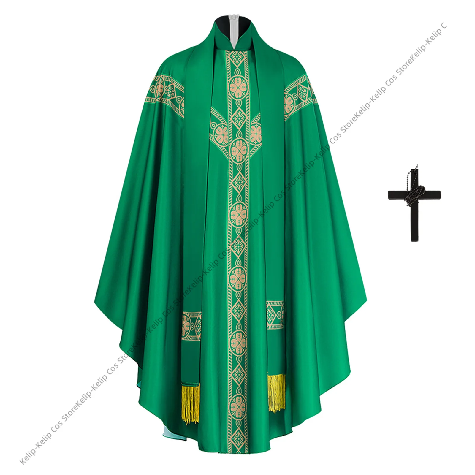 Аниме католический священник, церковная месса, халат, халат, священник, винтажный мешковатый халат, накидка, костюмы для косплея на Хэллоуин