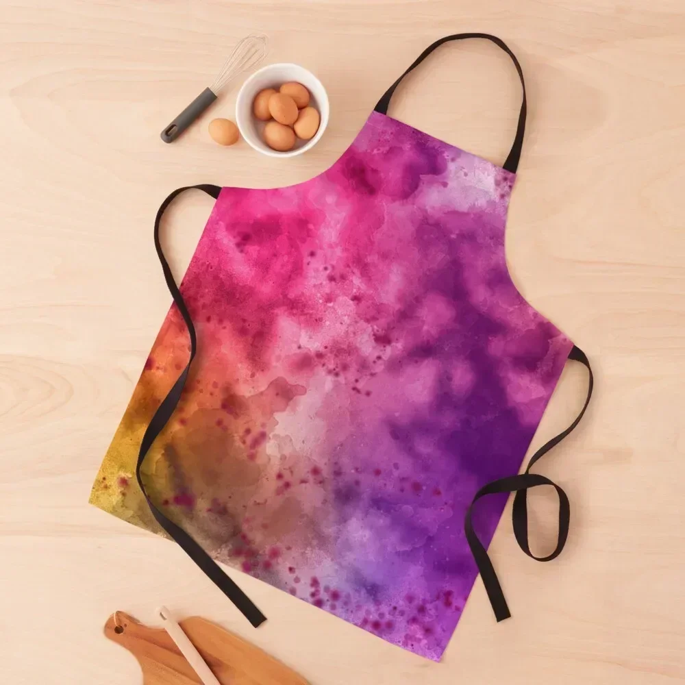 

Colorful tie and dye pattern Apron painters Cooking Art kitchen jacket woman Apron