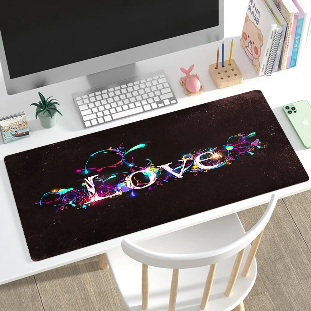 LOVE Mousepad Mouse Mat Desk Mat With Pad Gaming Accessories Prime Gaming XXL Keyboard Pad Padding Mat