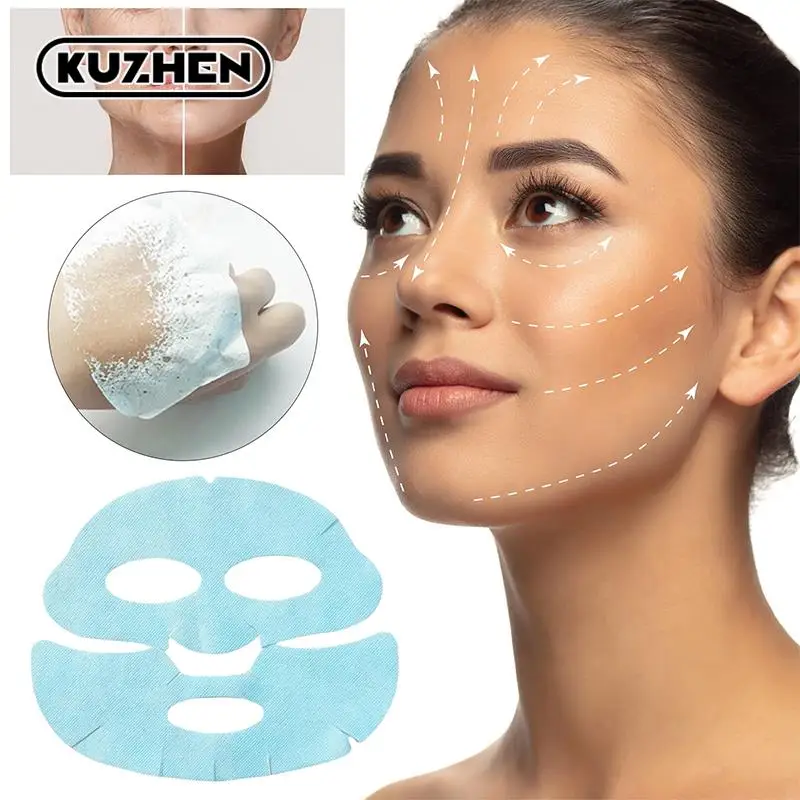 Collageenfilm Papier Oplosbaar Gezichtsmasker Gezicht Huid Wangsticker Voorhoofd Patch Lach Lijnen Patches Anti-Aging Rimpels Remover