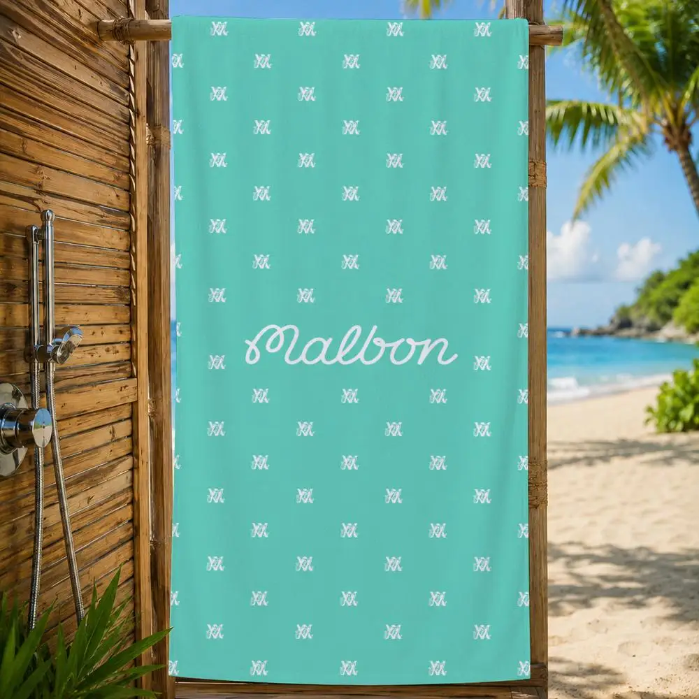 Marke Malbon Golfhandtuch, großes bedrucktes, schnell trocknendes Mikrofaser-Strandtuch, Gesichtstuch, weich, leicht, für Fitness, Camping, Spa – Detail 17