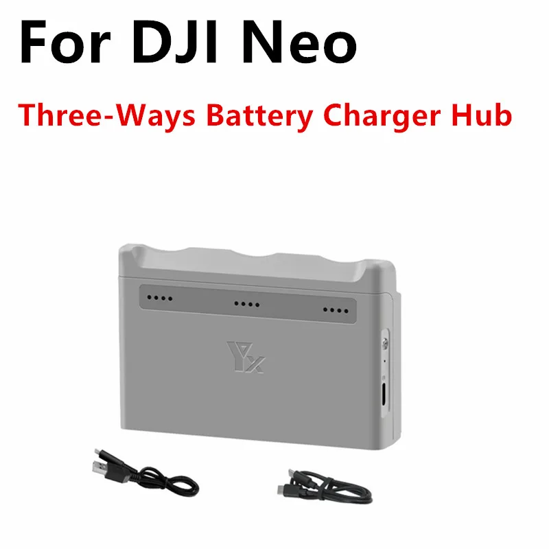 Three-Ways Battery Charger Hub For DJI Neo Fast Charging Case Portable Battery Storage Station For DJI Neo Drone Accessories