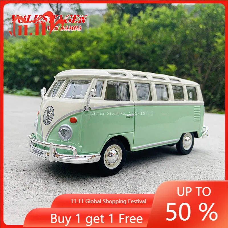 

Maisto 1:25 Volkswagen VAN SAMBA simulation Die casting alloy car model crafts decoration collection toy tools gift