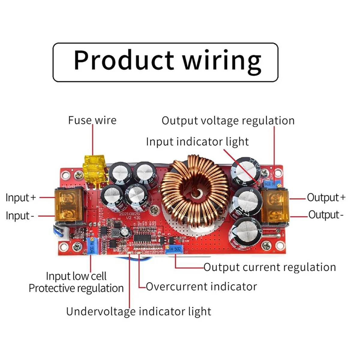 【CHYY HOT】 1800W DC-DC Boost Converter 40A ปรับแรงดันไฟฟ้า 10-60V ถึง 12-90V สําหรับการใช้งานกําลังสูง