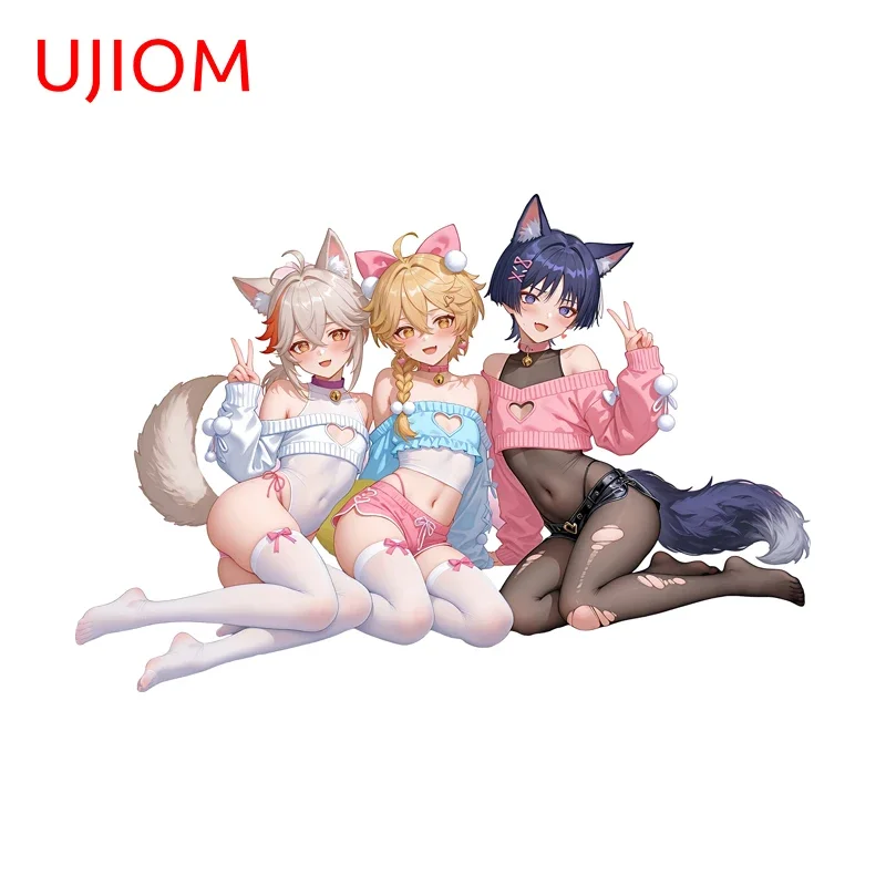 UJIOM Henshin Impact Femboys Seductive Wall Sticker Eye-catching Game Item Aquaflask Decal Edgy Unique Game Room Murals Decor