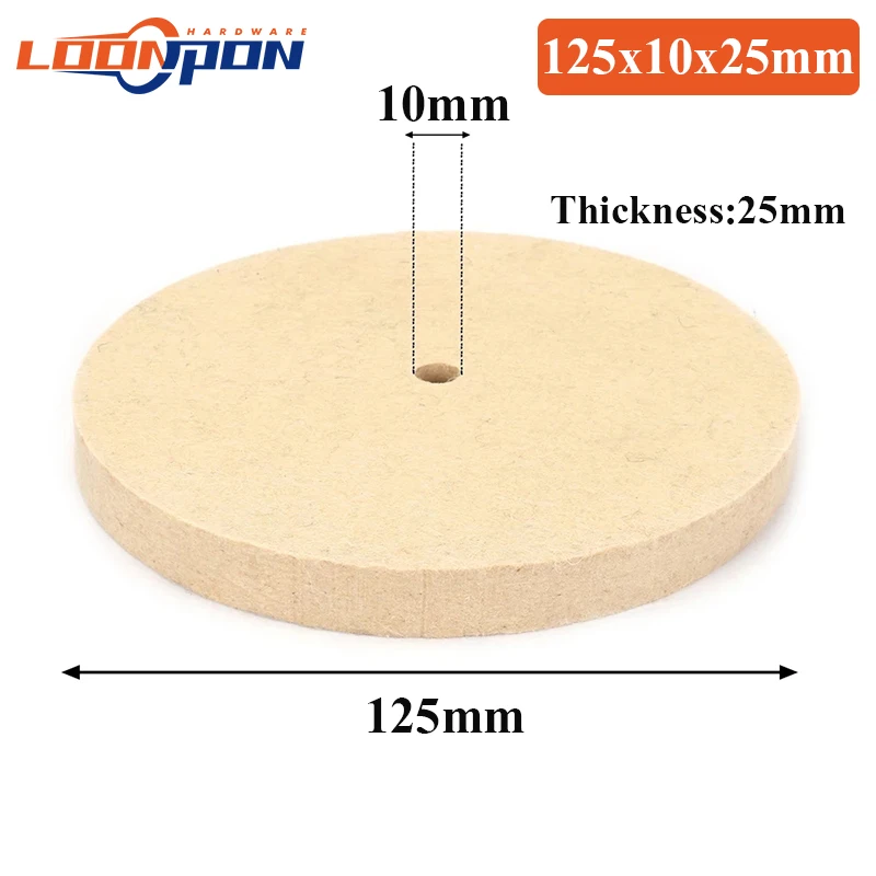 Loonpon 75-150mm Wolle Polieren Rad Polieren Pads Winkel Grinder Rad Filz Polieren Disc Für Jade Metall Glas marmor Keramik