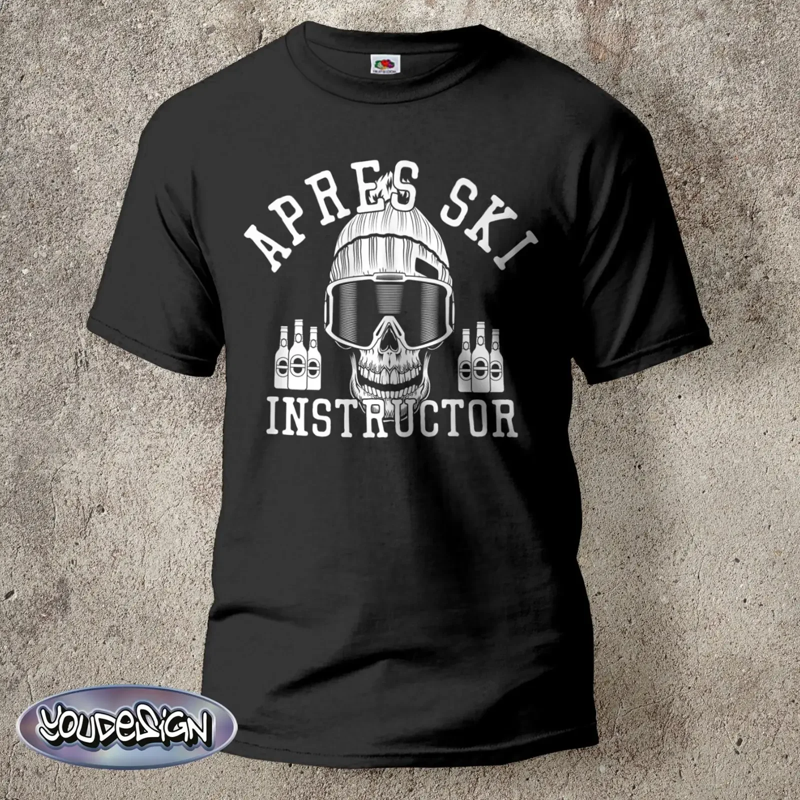 Apres Ski Instructor T Shirt Fun Geschenk Skifahren Skilehrer Bier S 5XL vintage Washed Top For Everyday Wear fashion Stretched