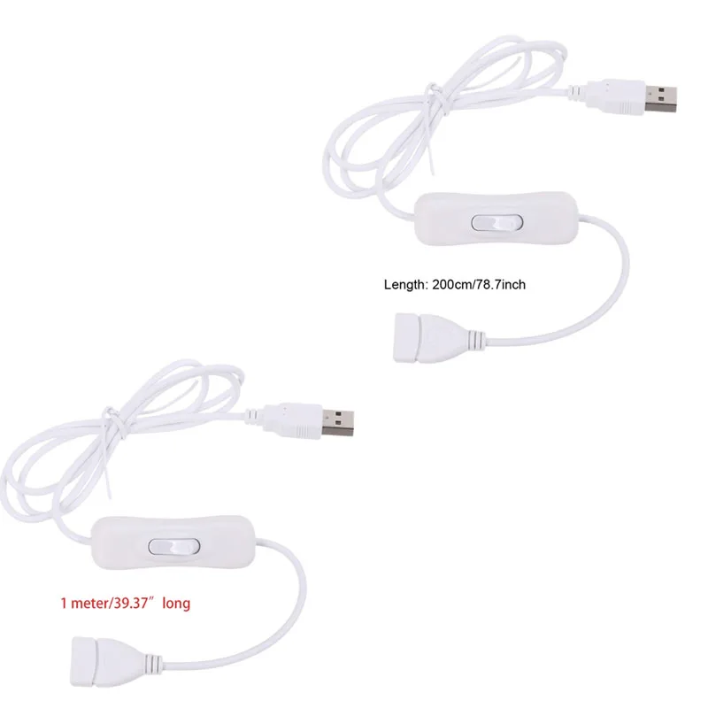 테이블 램프/팬/Led 조명용 스위치가 있는 USB 2.0 연장 케이블 스위치 제어가 편리함