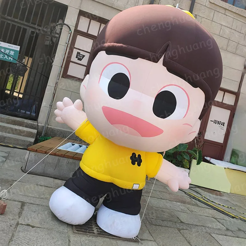 Muñecas inflables con sopladores, centro comercial al aire libre, decoración de actividades de área cuadrada y escénica y accesorios de desviación de tráfico