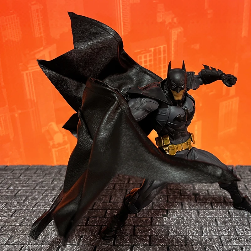 Custom 1/12 Male Soldier Ocean Hall Yamaguchi Style DC Batman Black Irregular Cape Cloak Scene Props For 6in Action Figure Body