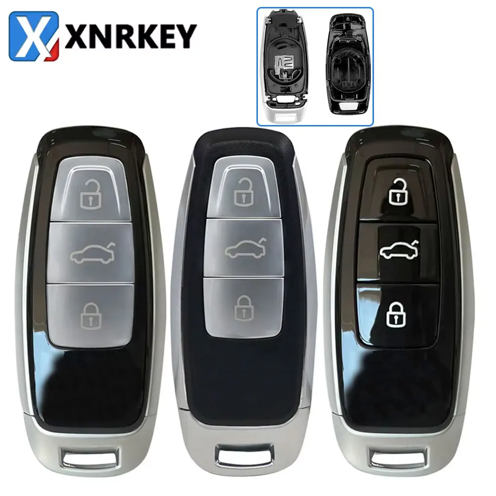 XNRKEY New Upgraded 3 Button for Audi A1 A2 A3 A4 A4L A5 A6 A6L A7 A8 A8L 2017 2018 2019 2020 Remote Car a original Key Shell