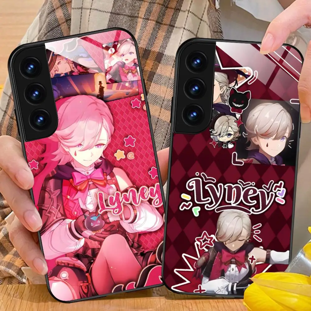 

Чехол для мобильного телефона Game GI Lyney Glass для Samsung Galaxy S26 S25 S24 S23 S22 S21 S20 Note20 Plus FE Ultra, красочный чехол