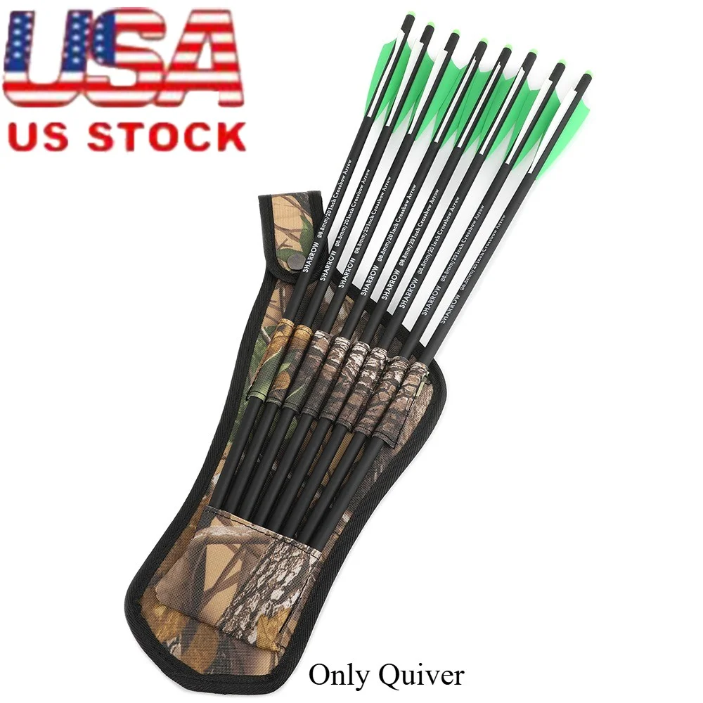 Mini Crossbow Arrow Quiver Bag Portable Separated Arrow Storage Case Holds 8 Crossbow Bolts Oxford Fabric Waist Hanging Design Lightweight Carry Pouch for Outdoor Archery Target Shooting Hunting Accessories