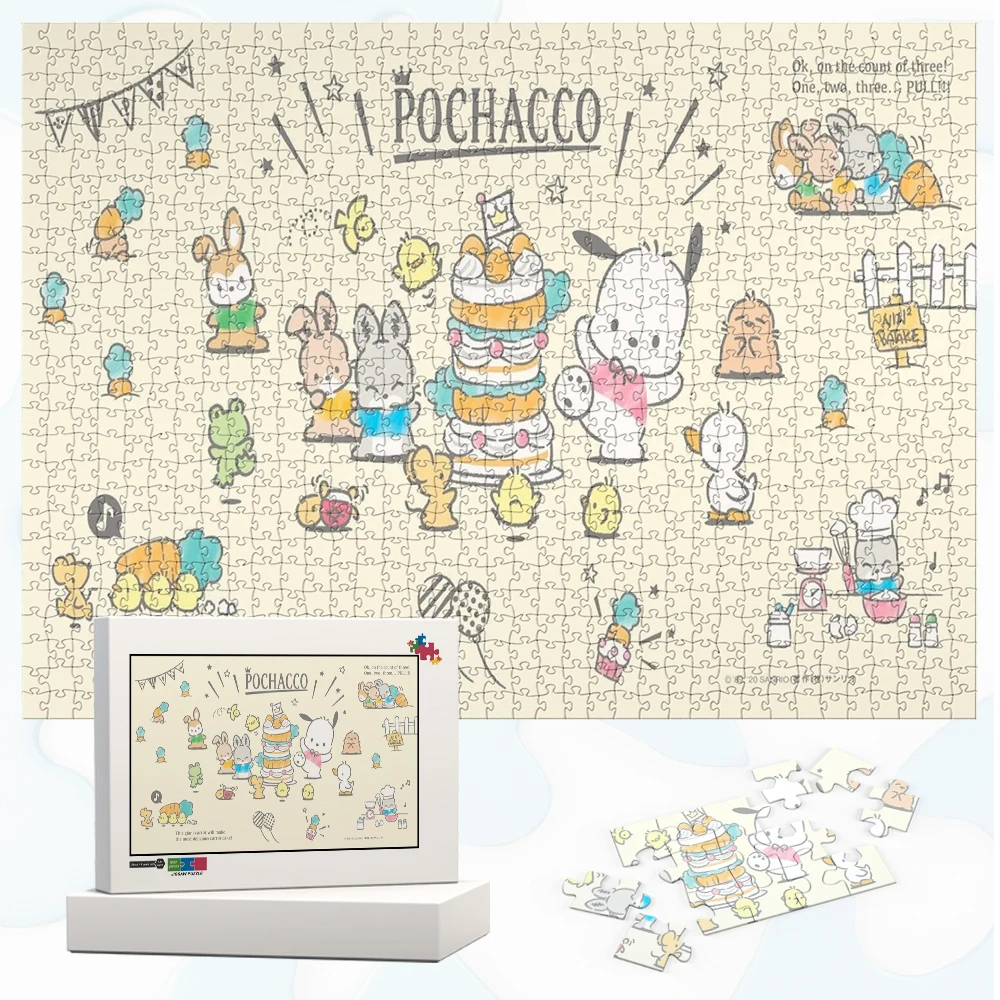 

Pochacco Sanrio Cartoon Large Adult Jigsaw Miniso Japanese Style Anime Series Characters Games Puzzles Children Educational Toys