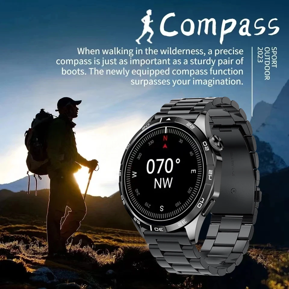 Reloj inteligente con GPS para hombre, pulsera con seguimiento de movimiento, Pantalla AMOLED HD de 466x466, monitoreo de la salud, llamadas por Bluetooth, resistente al agua, novedad de 2024