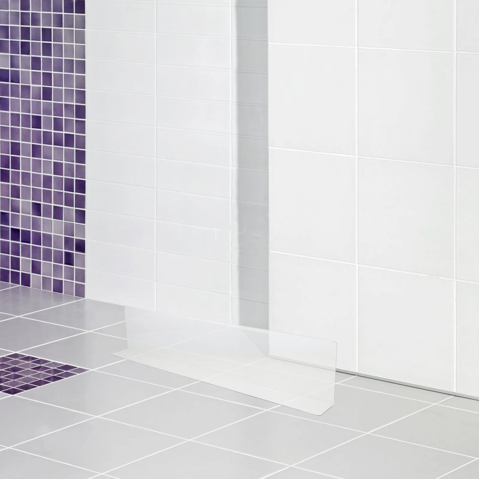 

Plastic Bathroom Splash Guard Corner Water Barrier for Bathtub Sink Shower Splash Protector Kitchen Sink Edge Splashback Guard