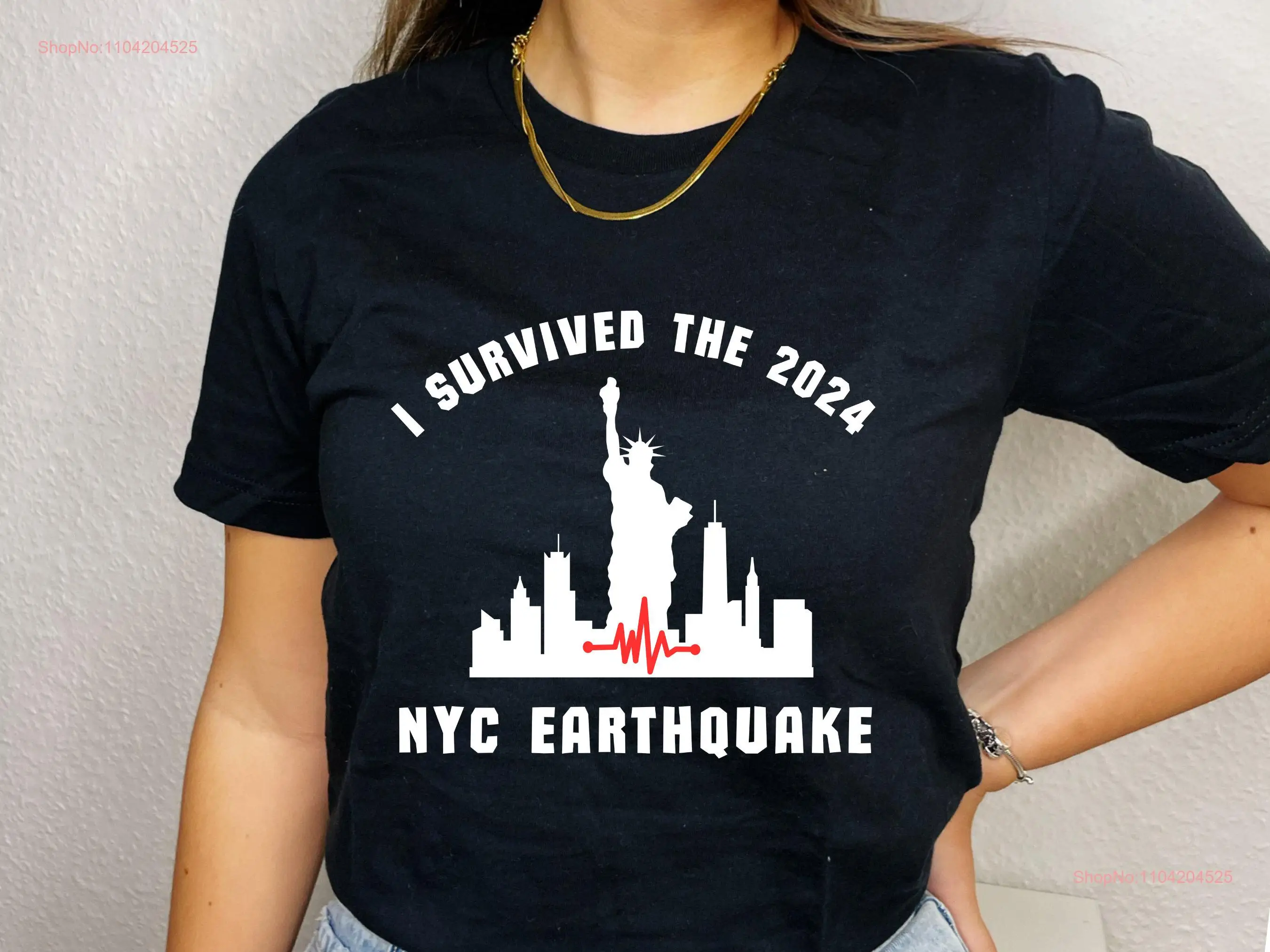 New York City earthquake survivor tee shirt I survived the 2024 earth quake t NYC funny gift for teacher