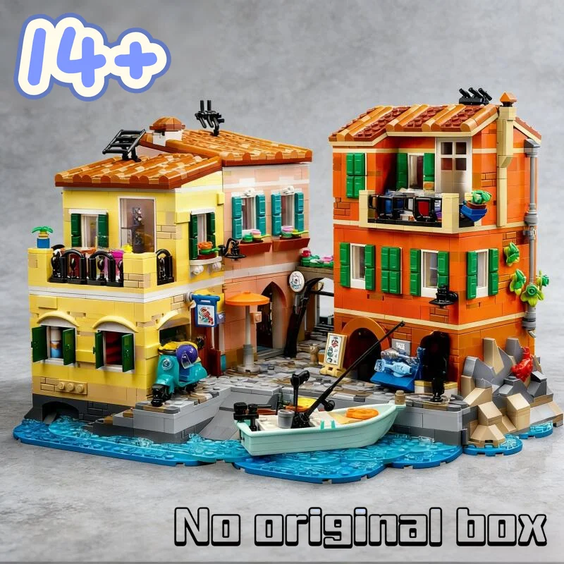 

In Stock 3251PCS Creative City Assemble Brick Toy Architecture Italian Riviera 21359 Building Blocks Street View Gifts For Kids