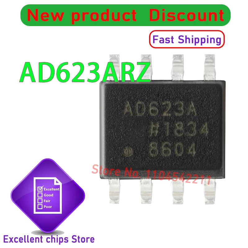 (10-20piece) 100% New AD623ARZ AD623AR AD623 623 SOP8 Chipset