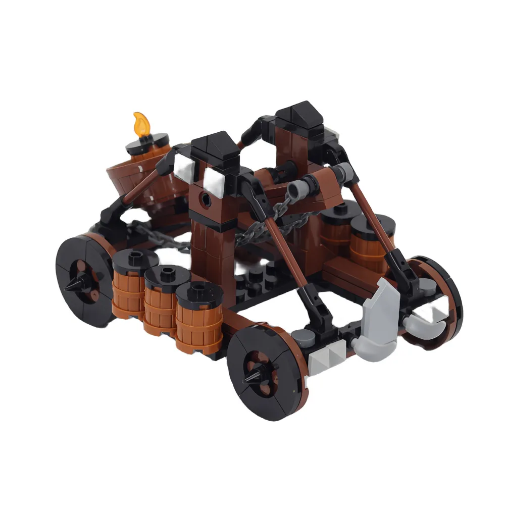 

MOC Building Block Medieval Weapon Siege Catapult Small Particle Ancient War Weapon Scene Ornament Can Fire Bricks Children'sToy