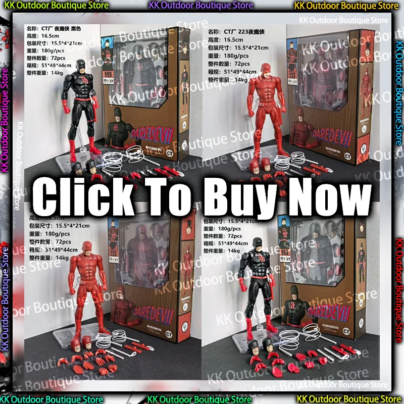 

New-Hot Ct Toys Daredevil Black 999 Red Mafex 223 Figure Comic Version Anime Action Figure Figurine Statue Model Gifts Kids Toys