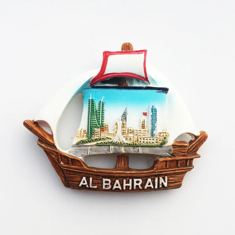 Bahrain souvenir turistici adesivi frigo regali di nozze decorazioni per la casa Bahrain adesivi magnetici da viaggio per frigorifero